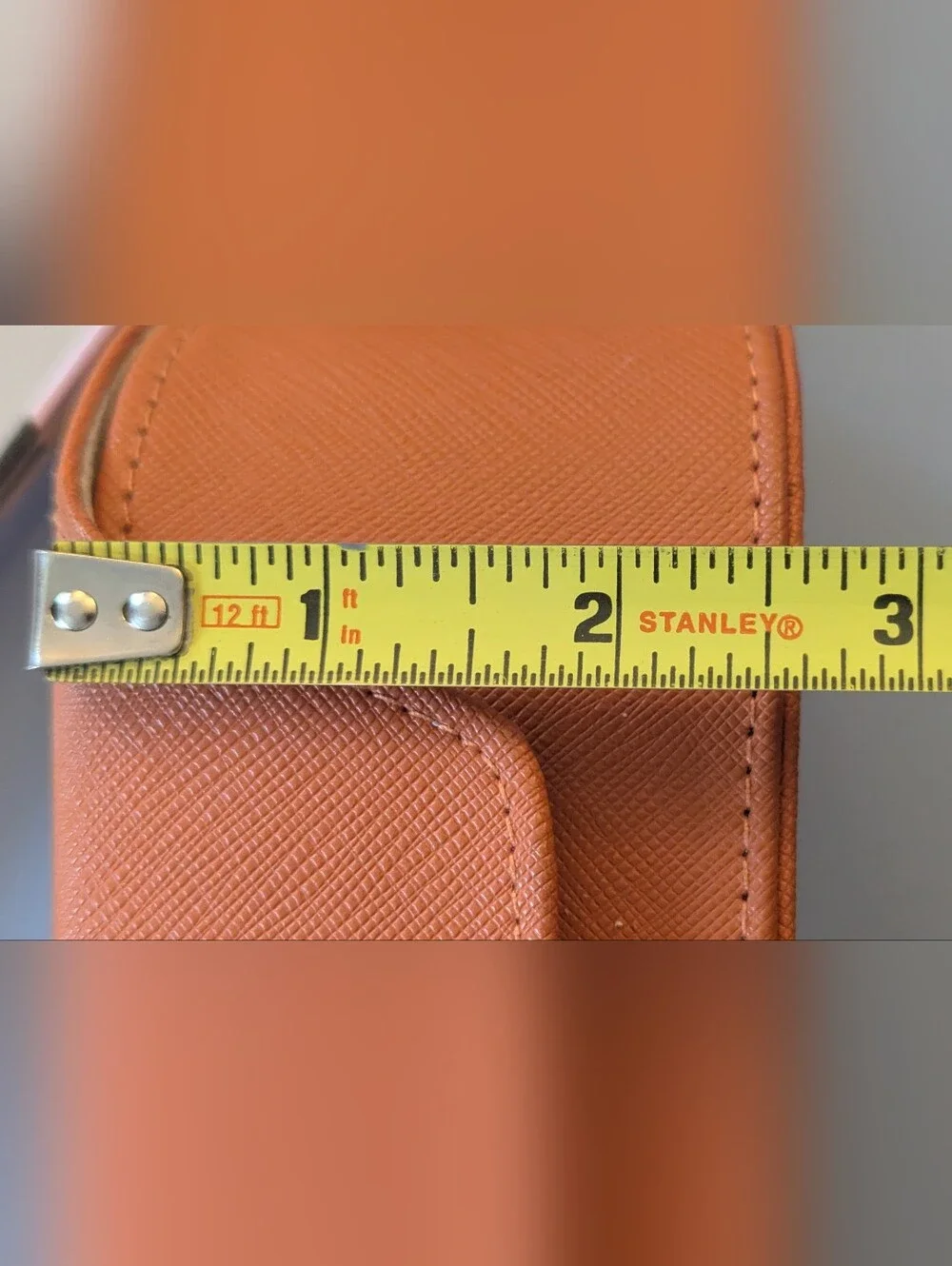 Tory Burch Faux Leather Textured Orange Eyeglasses Sunglasses Case